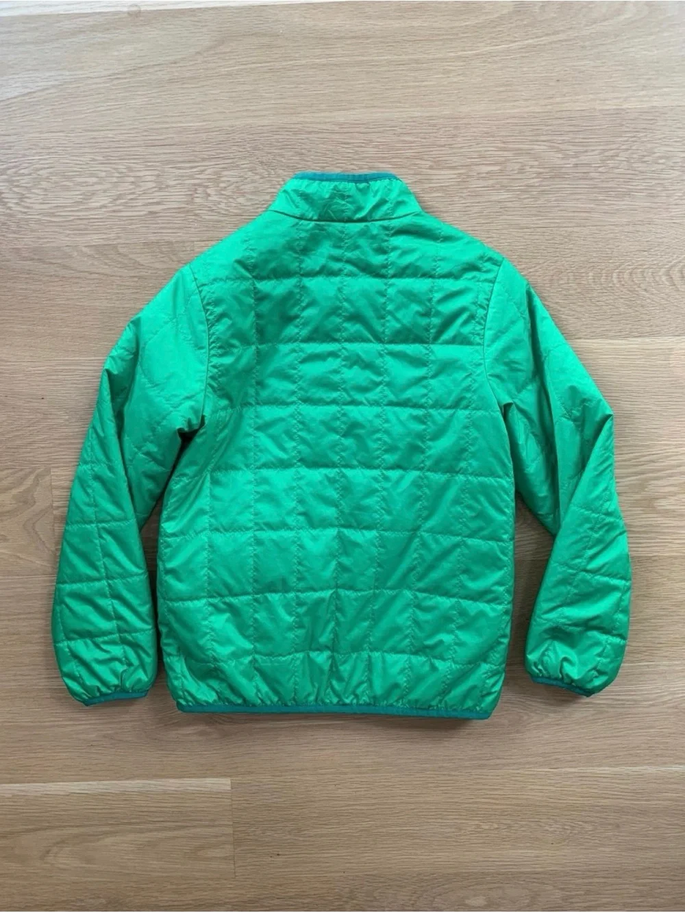 REI Kids Green Puffer Down Jacket Medium 10-12 - small stains